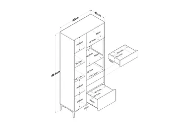 Manorma Highboard - Vit - Förvaring - Förvaringsmöbler - Byrå