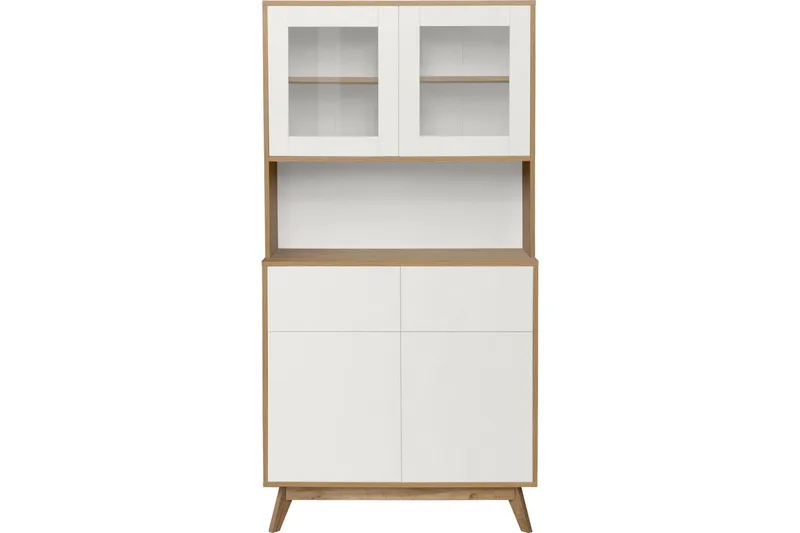 Mohak Byrå m. Överskåp - Vit/Brun - Förvaring - Förvaringsmöbler - Byrå