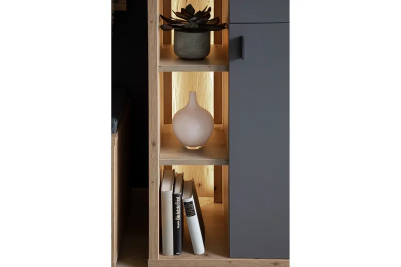 Nacimento Byrå 37x76 cm - Grå/Natur - Förvaring - Förvaringsmöbler - Byrå