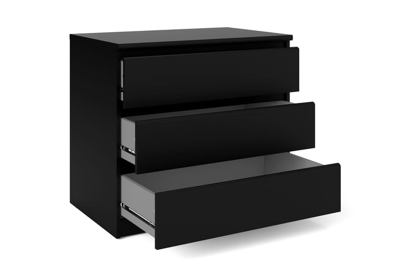 Naia Byrå med 3 Lådor Stor - Mattsvart - Förvaring - Förvaringsmöbler - Byrå