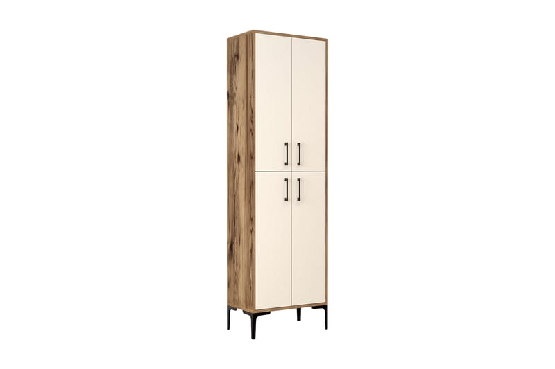 NAUEN Highboard 60x35 cm Mörkbrun/Beige - Byrå