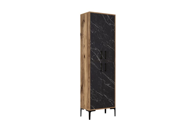 NAUEN Highboard 60x35 cm Mörkbrun/Svart - Byrå