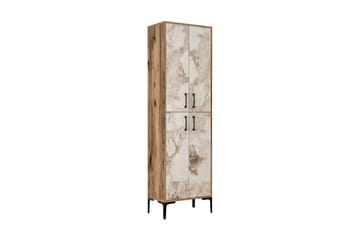 NAUEN Highboard 60x35 cm Mörkbrun/Vit