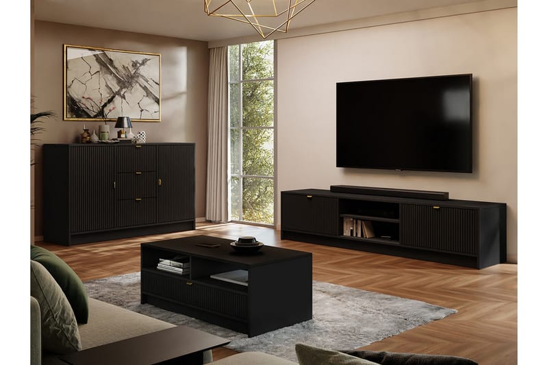 Novaj Highboard - Svart - Förvaring - Förvaringsmöbler - Byrå