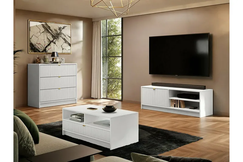 Novaj Highboard - Vit - Förvaring - Förvaringsmöbler - Byrå