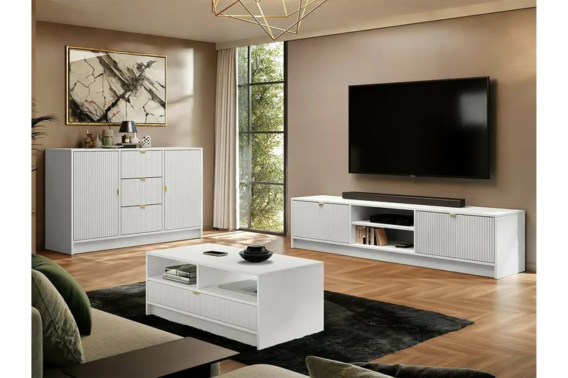 Novaj Highboard - Vit - Förvaring - Förvaringsmöbler - Byrå