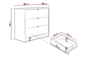 Novaj Highboard - Vit - Förvaring - Förvaringsmöbler - Byrå