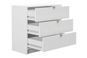 Novaj Hög byrå 80x40x75 cm i Trä med Förvaringslådor - Svart - Förvaring - Förvaringsmöbler - Byrå