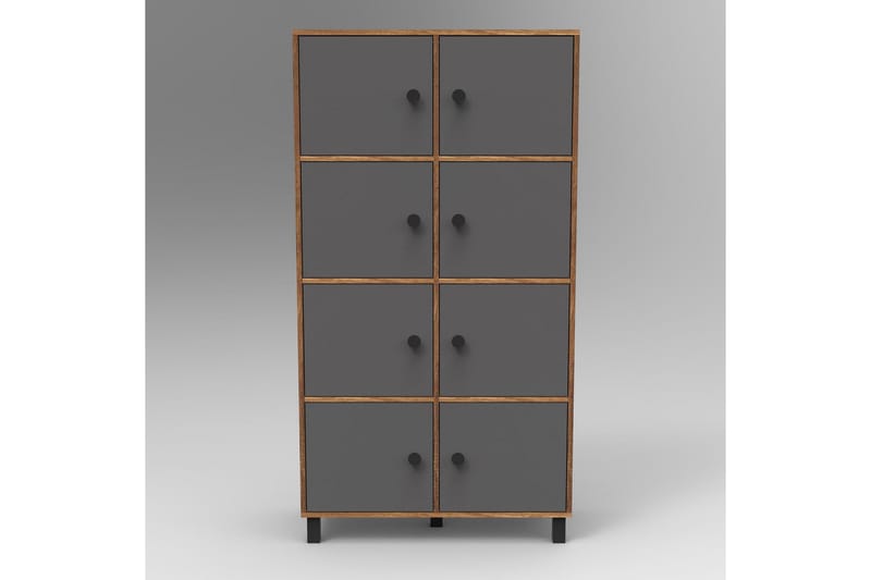 Numandro Highboard 40x96 cm - Teak/Antracit - Förvaring - Förvaringsmöbler - Byrå