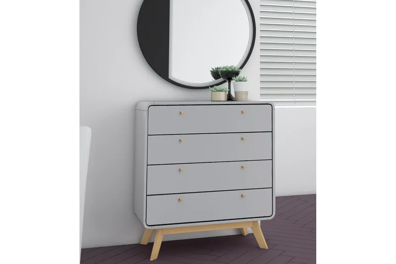 Olivet Byrå 80x39 cm - Grå - Förvaring - Förvaringsmöbler - Byrå