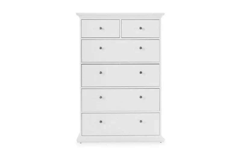 Paris Byrå 140 cm Hög - Vit - Förvaring - Förvaringsmöbler - Byrå