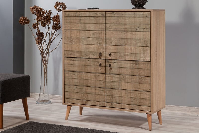 PETRONILA Skåp 95 cm Träpanel Trä - Brun - Förvaring - Förvaringsmöbler - Byrå