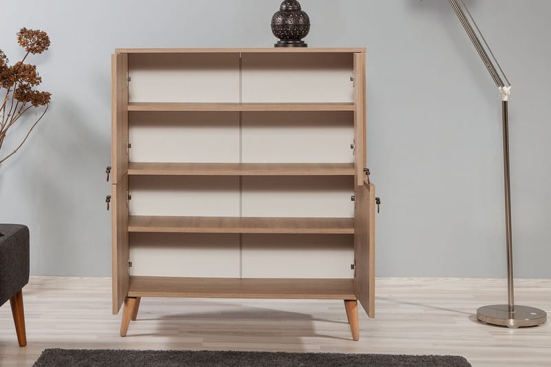PETRONILA Skåp 95 cm Träpanel Trä - Brun - Förvaring - Förvaringsmöbler - Byrå