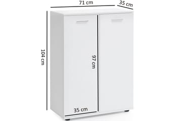 Pinuelas Byrå 71x35 cm - Vit - Förvaring - Förvaringsmöbler - Byrå