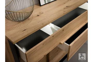 Quant Byrå 41x130 cm - Ek/Svart - Förvaring - Förvaringsmöbler - Byrå