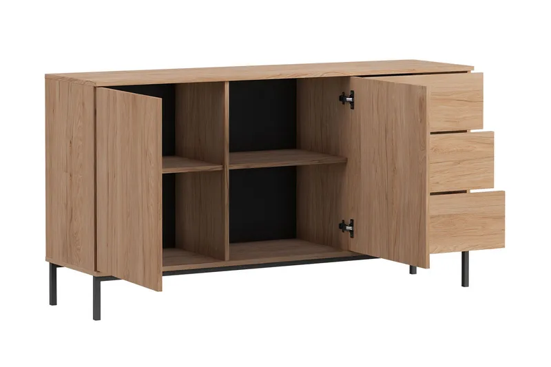 Querty Skåpsbyrå 150x80x41 cm - Natur/Svart - Förvaring - Förvaringsmöbler - Byrå