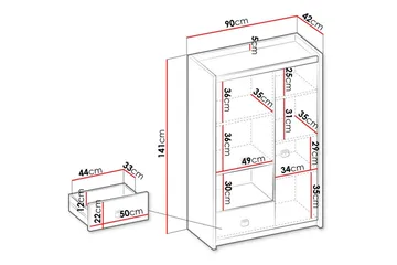 Rathmore Highboard - Grå - Förvaring - Förvaringsmöbler - Byrå