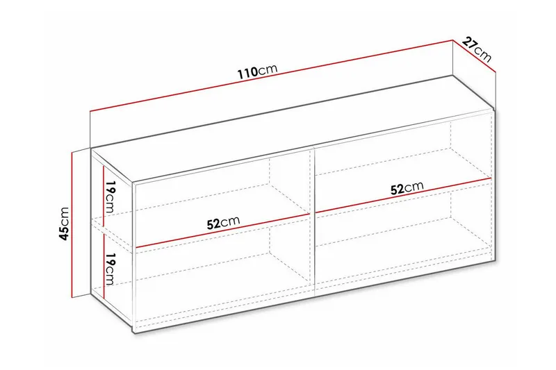 Rathmore Highboard NO_BRAND Ljusgrå - Förvaring - Förvaringsmöbler - Byrå