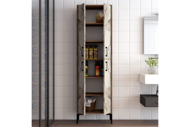 Retzow Highboard 60x35 cm - Brun/Vit - Förvaring - Förvaringsmöbler - Byrå
