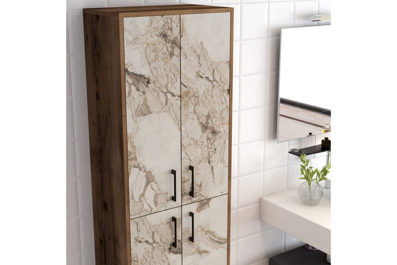 Retzow Highboard 60x35 cm - Brun/Vit - Förvaring - Förvaringsmöbler - Byrå