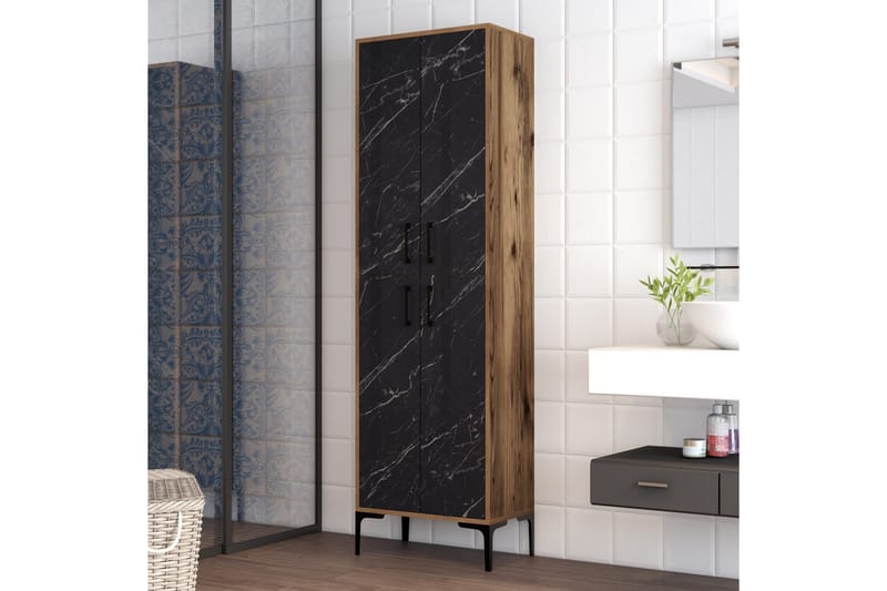 Retzow Highboard 60x35 cm - Mörkbrun/Svart - Förvaring - Förvaringsmöbler - Byrå