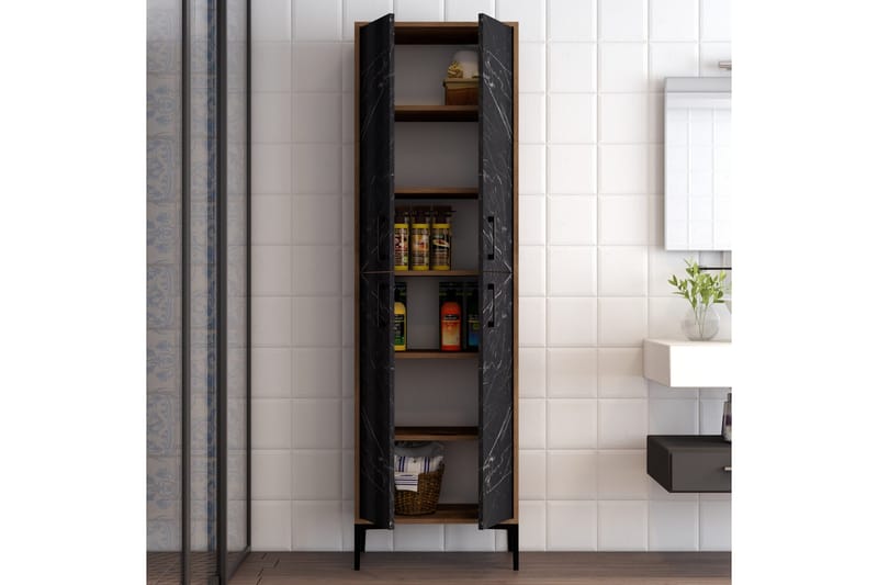 Retzow Highboard 60x35 cm - Mörkbrun/Svart - Förvaring - Förvaringsmöbler - Byrå