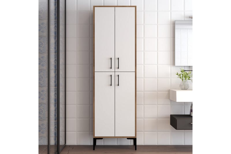 Retzow Highboard 60x35 cm - Mörkbrun/Vit - Förvaring - Förvaringsmöbler - Byrå