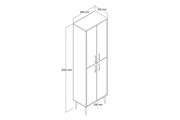 Retzow Highboard - Guld/Vit - Förvaring - Förvaringsmöbler - Byrå