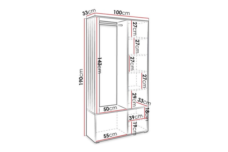 Rosehall Highboard Brown - Förvaring - Förvaringsmöbler - Byrå