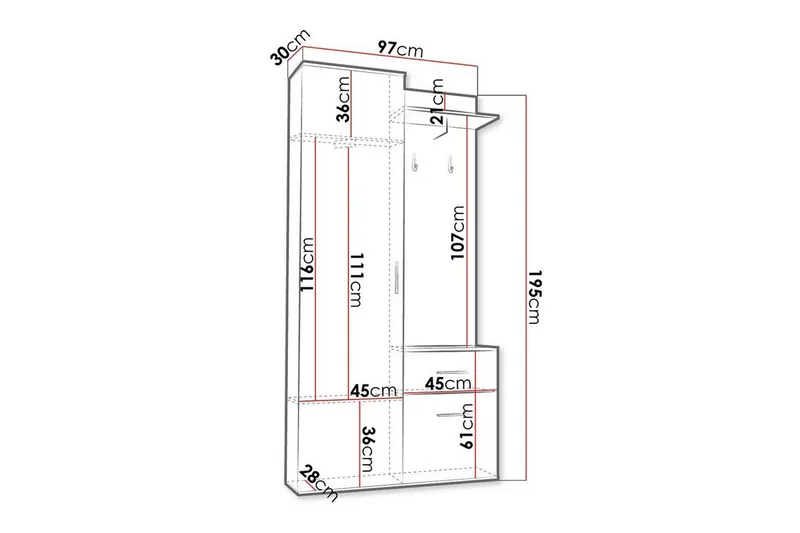 Rosehall Highboard NO_BRAND Black - Förvaring - Förvaringsmöbler - Byrå