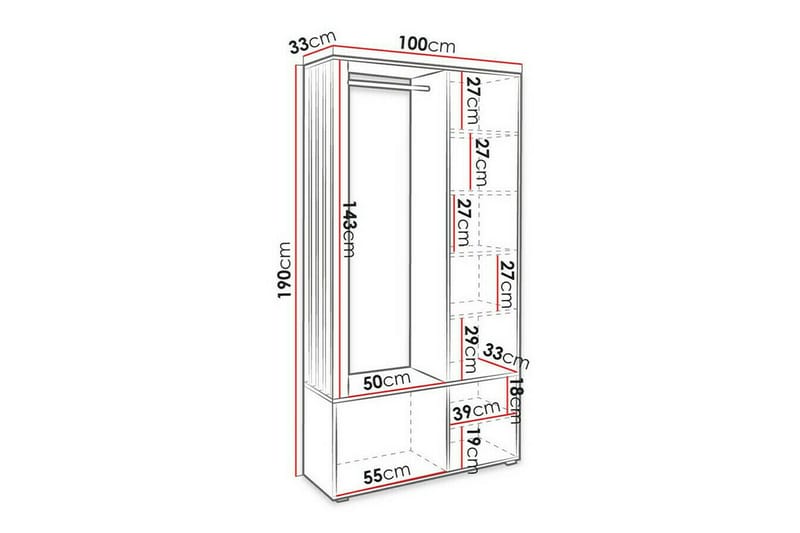 Rosehall Highboard NO_BRAND Black - Förvaring - Förvaringsmöbler - Byrå