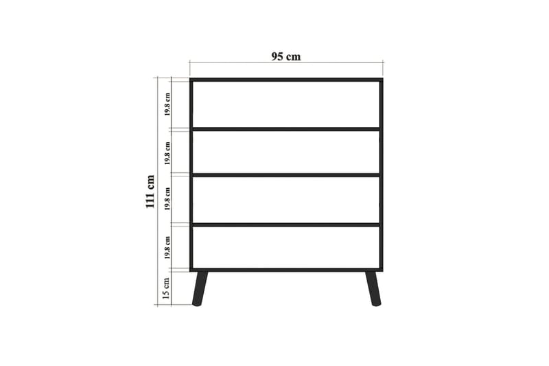 SAKARYA Highboard 95x111 cm Flerfärgad - Byrå