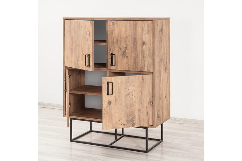 Sapphira Förvaringsskåp 4 Dörrar - Trä/Svart - Förvaring - Förvaringsmöbler - Byrå