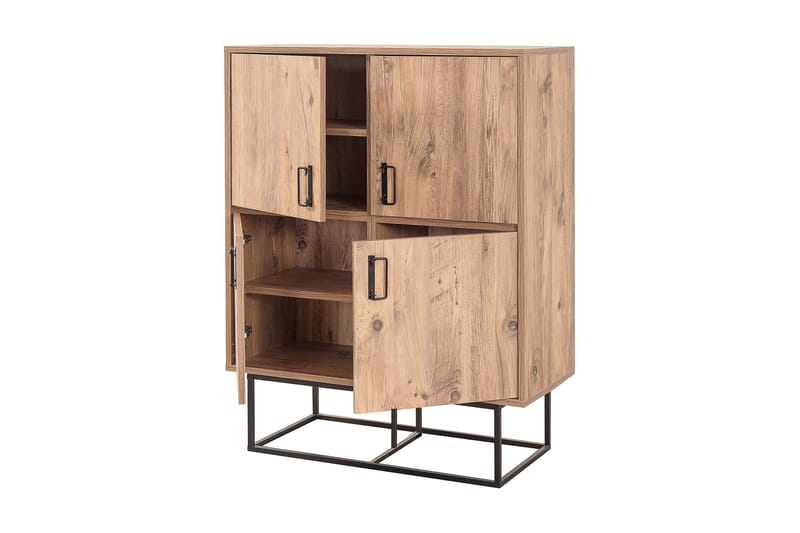 Sapphira Förvaringsskåp 4 Dörrar - Trä/Svart - Förvaring - Förvaringsmöbler - Byrå