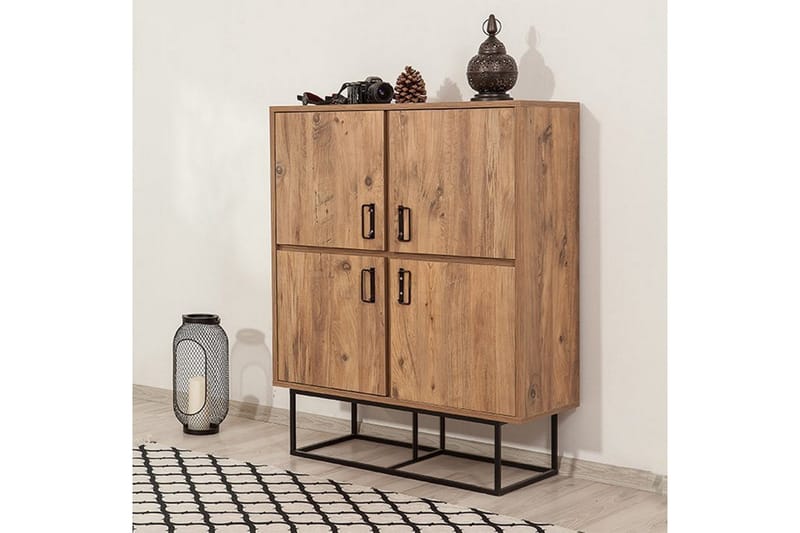 Sapphira Förvaringsskåp 4 Dörrar - Trä/Svart - Förvaring - Förvaringsmöbler - Byrå