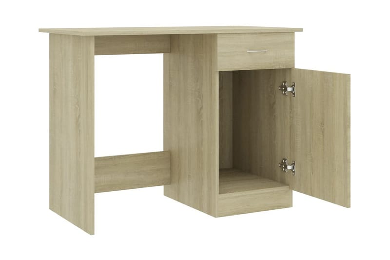 Skrivbord sonoma-ek 100x50x76 cm spånskiva - Brun - Förvaring - Förvaringsmöbler - Byrå - Sekretär