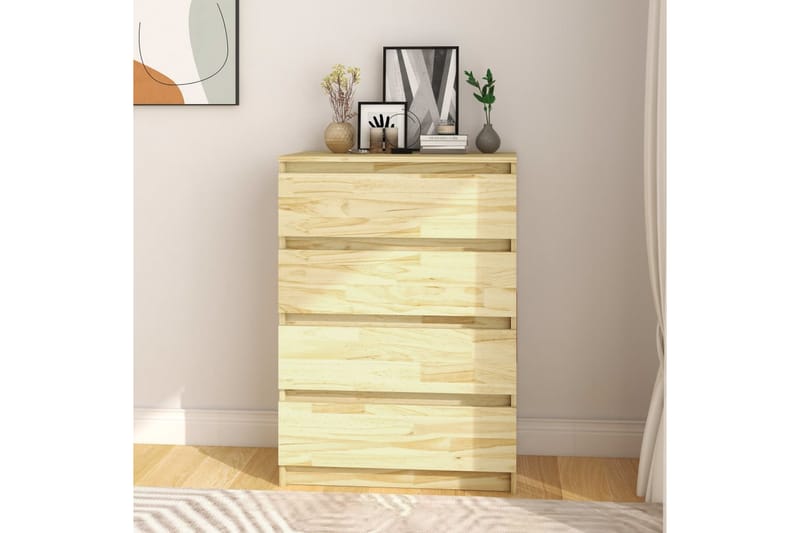 Sidoskåp 60x36x84 cm massivt furuträ - Brun - Förvaring - Förvaringsmöbler - Byrå