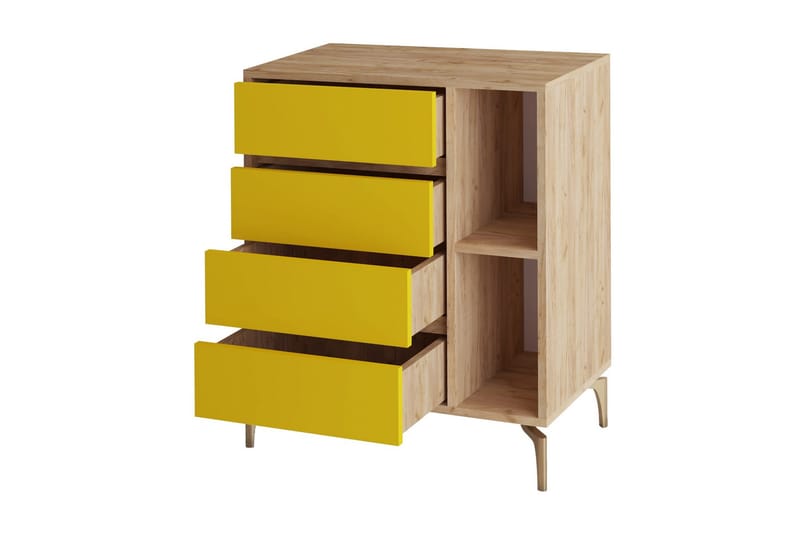 Skåpsbyrå 40x70 cm - Guld/Natur/Gul - Förvaring - Förvaringsmöbler - Byrå