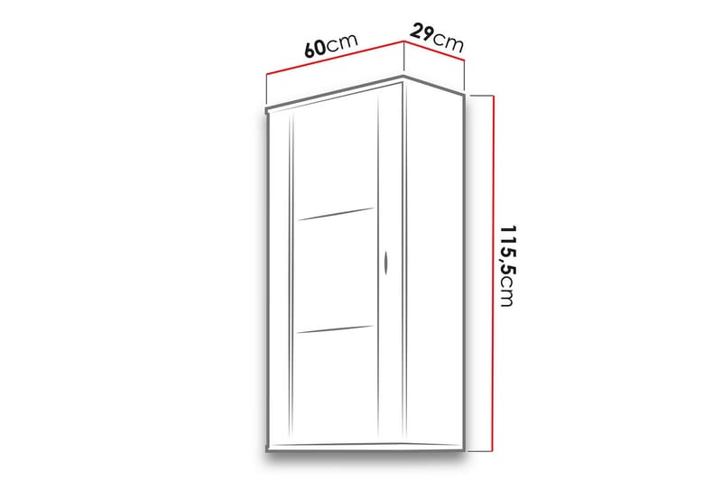 SOHO Skåp 29x60 cm Ek/Svart - Ek/Svart - Förvaring - Förvaringsmöbler - Byrå
