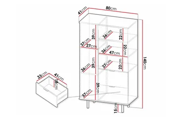 Staffin Highboard - Cashmere - Förvaring - Förvaringsmöbler - Byrå