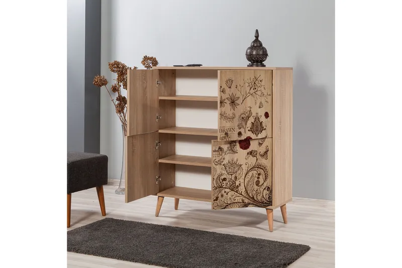 STENBYN Förvaringsskåp 111 cm Brun - Brun - Förvaring - Förvaringsmöbler - Byrå