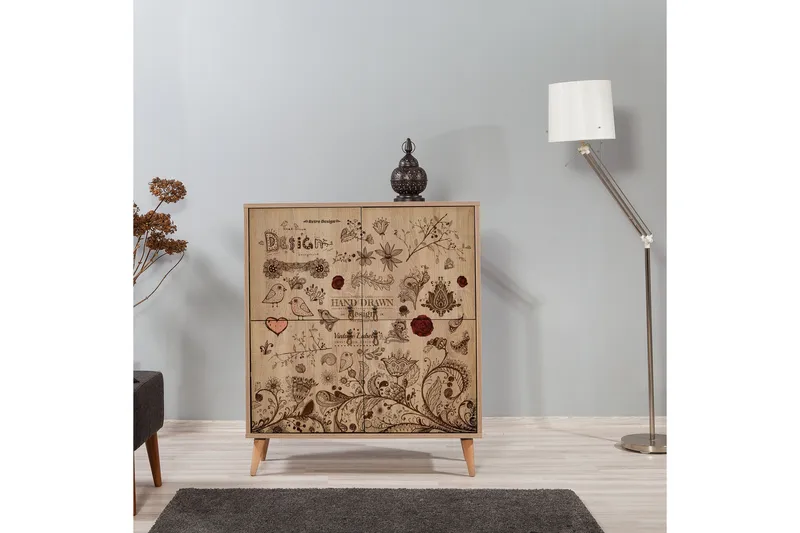 STENBYN Förvaringsskåp 111 cm Brun - Brun - Förvaring - Förvaringsmöbler - Byrå