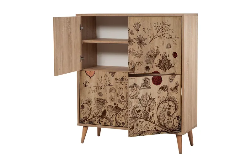 STENBYN Förvaringsskåp 111 cm Brun - Brun - Förvaring - Förvaringsmöbler - Byrå