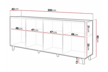 Strontian Highboard Scandinavian Choice Black - Förvaring - Förvaringsmöbler - Byrå