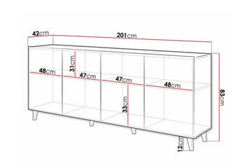 Strontian Highboard Scandinavian Choice Black - Förvaring - Förvaringsmöbler - Byrå
