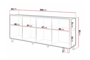 Strontian Highboard Scandinavian Choice Black - Förvaring - Förvaringsmöbler - Byrå