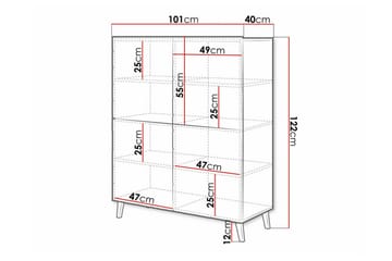 Strontian Highboard Scandinavian Choice Graphite - Förvaring - Förvaringsmöbler - Byrå
