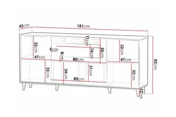 Strontian Highboard Scandinavian Choice Grey - Förvaring - Förvaringsmöbler - Byrå