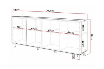 Strontian Highboard Scandinavian Choice White - Förvaring - Förvaringsmöbler - Byrå