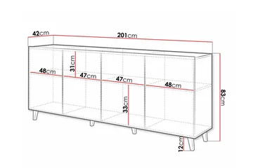 Strontian Highboard Scandinavian Choice White - Förvaring - Förvaringsmöbler - Byrå